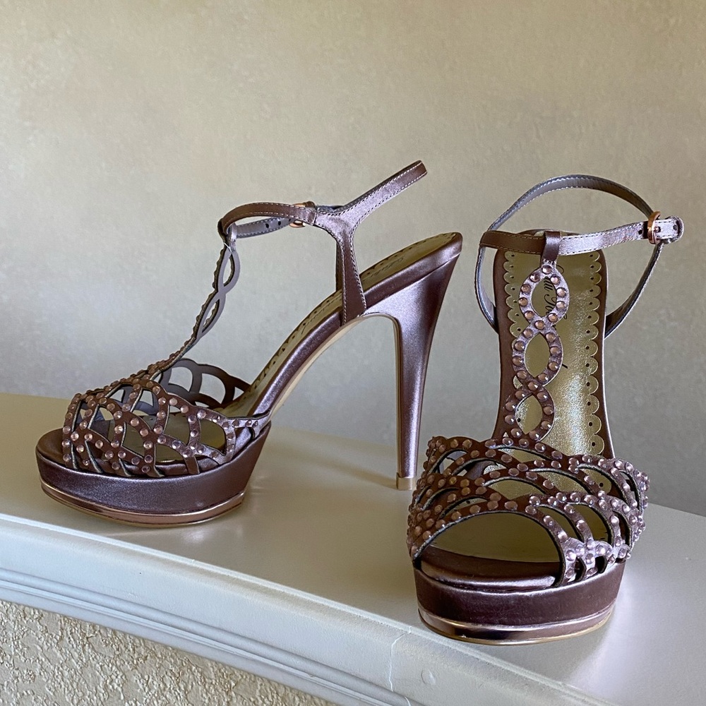 High heel beaded sandals size 6 1/2